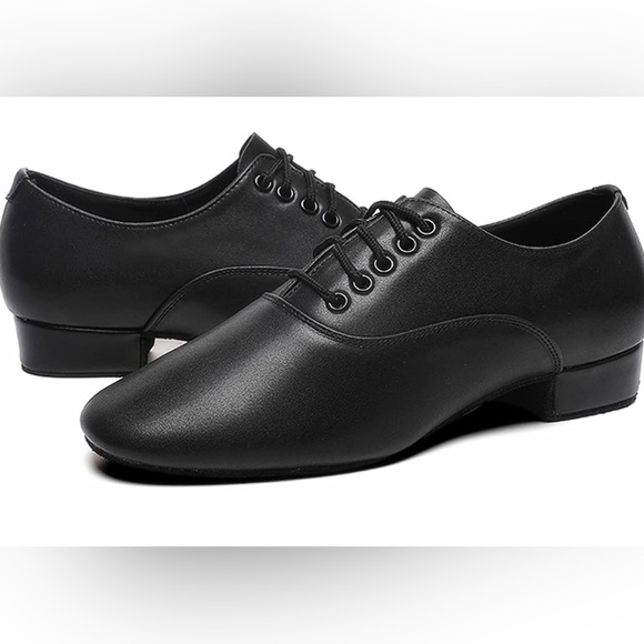 NEW Men's Ballroom Dance Shoes Black Sole, Tango Salsa Latin Shoe 10.5M - Picture 1 of 6